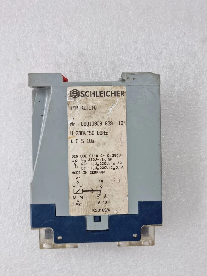 SCHLEICHER KZT110 TIME RELAY 0.5-10s KZT110 MADE IN GERMANY